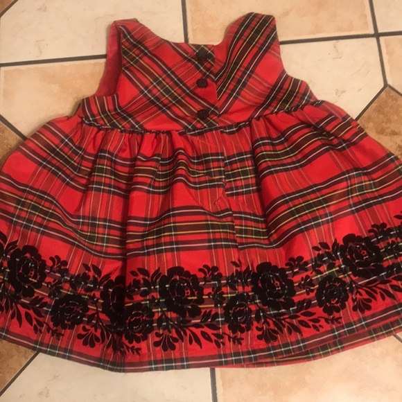 Good-lad red plaid Christmas baby girl dress size 6 months - Picture 6 of 9